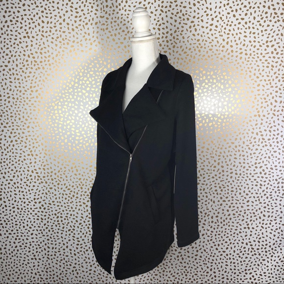 Doe + Rae - Black - Moto - Knit Zipper Jacket - Picture 3 of 7